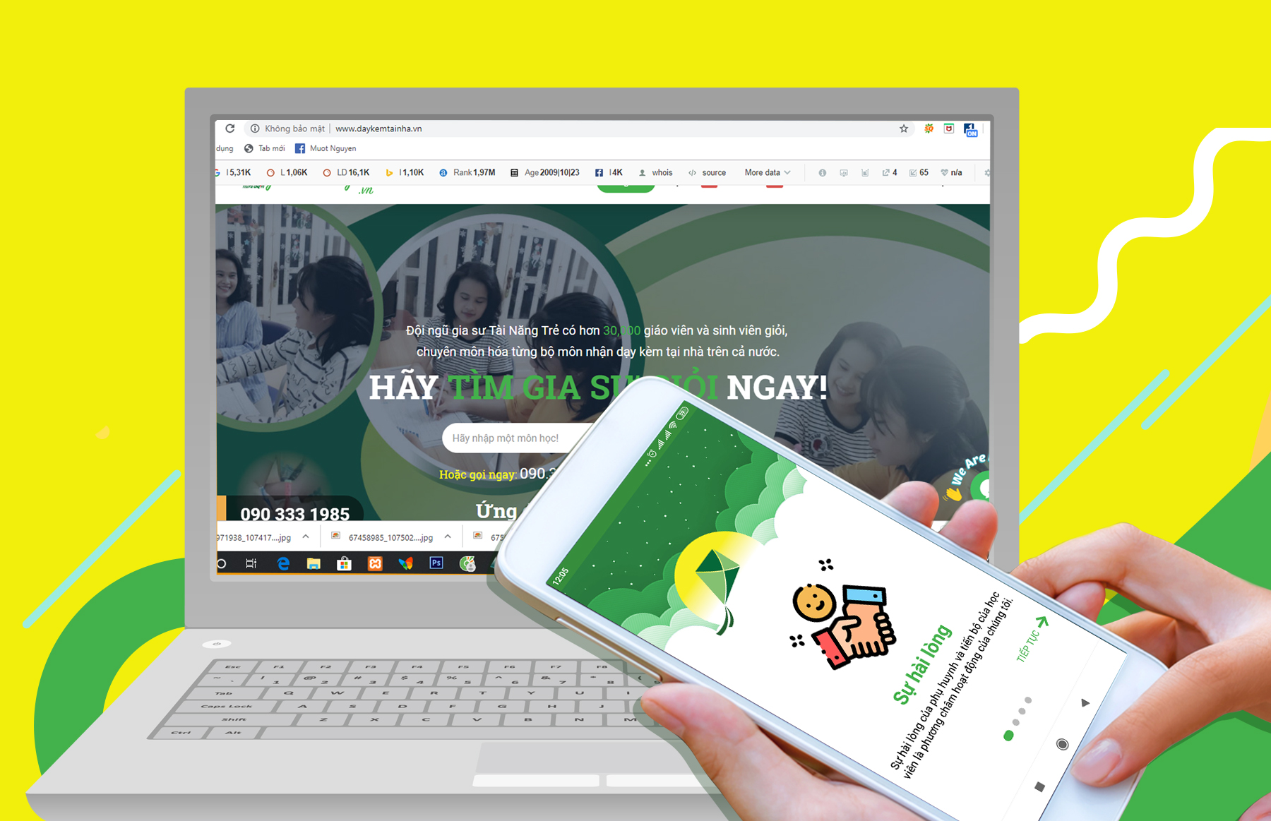 day kem tai nha ứng dụng